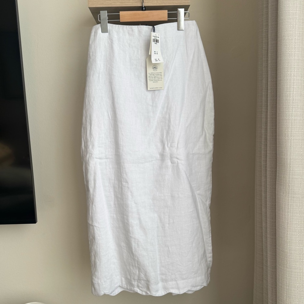 Abercrombie White Linen Skirt